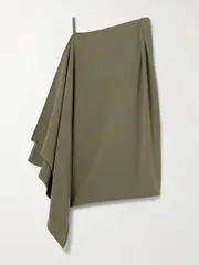 [Proenza Schouler] Proenza Schouler - Alyssa Asymmetric Draped Crepe Top - Army green - US0 US 0 Green