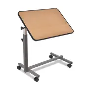 Tilt Overbed Hospital Table with Wheels - Pine - Medical