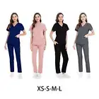 Nursing Scrub Set Nurse Top Pants Nurse Workwear for Healthcare Pet Grooming