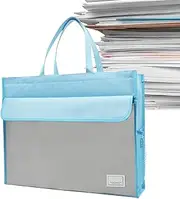 [Generic] File Tote Bag Pouch - A3 File Pouch Storage Tote Bag with Handle | Lightweight File Tote for Notebooks, Pens, Magazines, Tickets, News