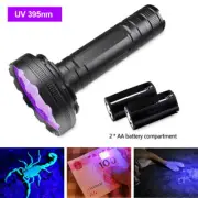 Ultraviolet UV Light 128LED Flashlight Torch 395nm 6x AA Lamp, No Battery