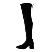 Stuart Weitzman Womens Flareland Tall Suede Boots US 8B EU 38-39 Black NIB