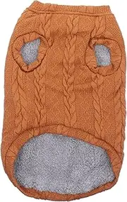 BESPORTBLE Pet Sweater Dog Apparel Small Dog Clothes Dog Vest Christmas Dog Knitted Coat Dog Warm Sweater Dog Chew Toy Small Dog Toys Dog Toys Interactive Warming Vest Inner Fleece Coffee