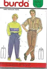 Burda #5012 BOYS' PANTS Sewing Pattern Uncut Size 10-16