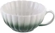 Soup Bowls, Small Ceramic Soup Cup, Breakfast Bowl with Handle, Coffee, Dessert, Microwave and Oven Safe.-blue-250ml 9oz (Color : Green, Size : 250ml 9oz)