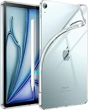 JETech Case for iPad Air 11-Inch M3/M2 (2025/2024), iPad Air 5/4 (10.9-Inch, 2022/2020 Model), Soft TPU Transparent Slim Shockproof Tablet Cover, Support Pencil Pro/2nd Charging (Clear)