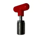 T Handle Spring Loaded Steel Body Pull Pop Pin 3/8" Locking Straight Red