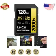 Fast 128GB SD Card UHS-II, 300MB/s for DSLR & Cinema-Quality Video Recording