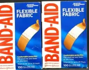 band-aid flexible fabric 200 total all in one size distressed box