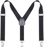[Generic] Solid color 2.5cm men's and women's universal suspender belt with three clip elastic elastic shoulder strap
