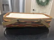 NEW! Longaberger 2010 Multi Color Bread Carrier w/Hard Lidded Protector
