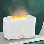 Essential Oil Diffuser, Aromatherapy Diffuser with Flame Light, 180ml USB Powered Air Diffuser, Simulation Flame Mist Air Humidifier Relaxing for Home Office (Style-4)