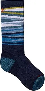 [Smartwool] Wintersport Stripe (Toddler/Little Kid/Big Kid) Deep Navy MD (12-2.5 Little Kid)
