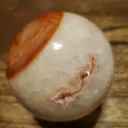 Druzy Carnelian Sphere Orb Ball 73.1mm, 1lb 2oz