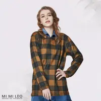 在飛比找momo購物網優惠-【MI MI LEO】韓版時尚刷毛經典格紋機能服-曼寧風潮黃