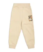 Burberry Kids Logo-Patch Tapered Leg Pants 12,8Y,6Y,4Y,6,3Y,14Y,12Y,10Y cream