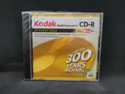 KODAK 24 KARAT GOLD PRESERVATION DISC CD-R 52X 700MB 80MIN 300 YEAR ARCHIVAL
