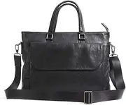 [HAMKVBPR] Mens Briefcase Vegetable Tanned Leather Men's Business Handbag Leather Male Briefcase Leather Computer Bag Messenger Bag for Work Business