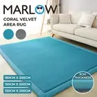 Marlow Area Rugs Play Mat Coral Velvet Extra Thick Large Area Carpet Nursery Mat