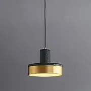 TONFON Modern LED Marble Chandelier with Acrylic Lampshade, Round Brass Pendant Light Bedside Decorative Hanging Light for Kitchen Island Living Room Bedroom Dining Room Hallway Ceiling Light Fixture(