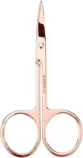 Nail Cuticle Curved Head Eyebrow Scissor Dead Skin Manicure Scissor for Professional Stainless Steel Nail Tool zhengpingpai (Color : Rose Gold)