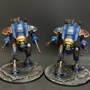 Imperial Knight Armigers Warglaives Helverins Warhammer 40K Painted Wargaming