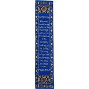 Divine Protection, Woven Fabric Christian Bookmark, Psalm 91:1-2