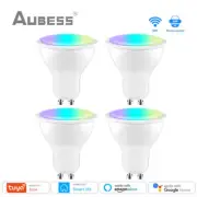 Aubess Tuya GU10 WiFi Smart Light LED Bulbs RGBCW 5W Dimmable Lamps Smart Life A