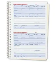 48 Road Service Dispatch Books / 5 x 4.25 / Nebs Deluxe # 8851
