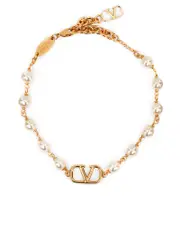 Valentino Garavani Vlogo Signature Bracelet with Pearls