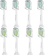 GottaShine Replacement Heads for Philips Sonicare Click-On Electric Toothbrush (Pack of 8) White
