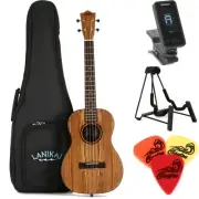 Lanikai OA-B Oak Ukulele Essentials Bundle - Baritone
