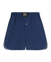 Palm Angels Monogram Patch Elastic Waist Boxer Shorts XS Blue