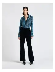 [Cue] Indigo Python Shirt in Indigo