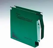 Rexel 275 Lateral Hanging Files with Tabs and Inserts, 50 mm Base, 100 Percent Recycled Manilla, Green, Crystalfile Classic, Pack of 50, 71762