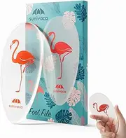 Glass Foot File Callus Remover for Feet, Flamingo Gifts for Women, Foot Scrubber Dead Skin Remover, Professional Pedicure Tools at Home, Heel Scraper for Cracked Heels