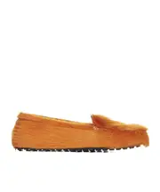 Marni Fluffy Slip-On Flat Shoes 42 Orange