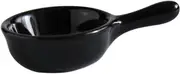 ABOOFAN Mini Ceramic Sauce Dishes with Handle Creative Appetizer Plates for Seasoning Dipping for Restaurants Home Use Black Color