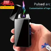 USB Rechargeable Dual Arc Electric Lighter with LCD Touch Switch Display