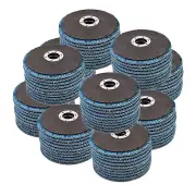 4-1/2 Inch X 7/8 Inch Premium Zirconia Flap Discs 100 Pack 40 Grits Grinding Whe