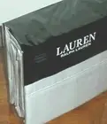 RALPH LAUREN DUNHAM OPAL GREY/light grey COTTON SATEEN 4 PC. QUEEN SHEET SET