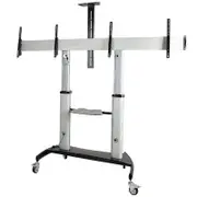 Startech STNDMTVDUO Dual TV Cart - 37-60in TVs - Height Ajs