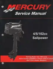 1987-2003 MERCURY OUTBOARD 4/5/102cc SAILPOWER SERVICE MANUAL 90-17308R02 (617)