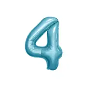 34 Inch Baby Blue Balloon Number 4