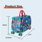 TOMVAES Kids Luggage with Spinner Wheels, Ride On Hardshell Suitcase