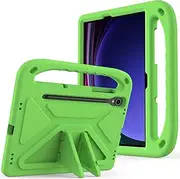 [Jarttarn] Kids Case Compatible with Samsung Galaxy Tab S9 FE SM-X510/SM-X516 11inch,Light Weight Shock Proof Handle Stand Kids Friendly Protective Cover Case Tablet Slim Cover Shell (Green)