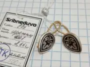 Vintage Earrings With Niello Gilt Sterling Silver 925 Star USSR Women Jewelry