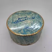 Vintage Morny Blue Carnation 4.5 oz dusting powder box without puff, sealed