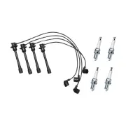 Bosch Leads + 4 x Denso Iridium Power Spark Plugs for Toyota Landcruiser RZJ95