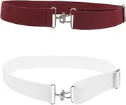 [FRCOLOR] 2pcs Adjustable Elastic Waist Belt for Women Men Equestrian Riding Accessories with Quick Release Shark Buckle Versatile Fashion for Dresses Outdoor Activities